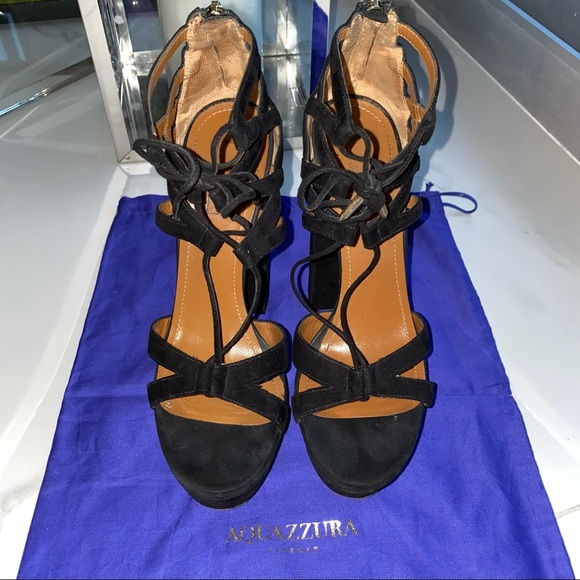 ✖️SOLD✖️Aquazzura Beverly Hills black sandal 8.5 - Picture 6 of 10